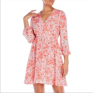 Cece Mini Dress Fairycore Sz 10 Peasant Floral Long Sleeve Cottagecore Feminine